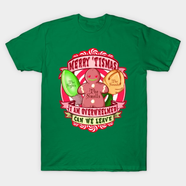 Overstimulating Christmas T-Shirt by LVBart